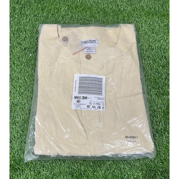 King Size Henley Cotton Shirts Long Sleeve Lot of 2 Men’s 3XL New - Picture 9 of 9